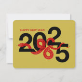 Chinees nieuwjaar van de slang notitiekaartje (Voorkant)