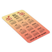 Chinees Nieuwjaar van de Slang Ombre 2025 Kalender Magneet (Rechterzijde)