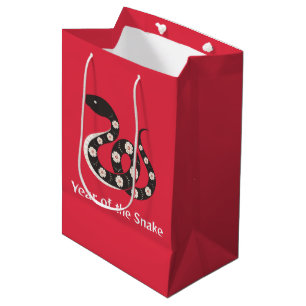 Chinees Nieuwjaar van de Snake Gift Bag Medium Cadeauzakje