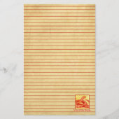 Chinees Nieuwjaar van de Snake Red Lined Briefpapier (Voorkant)