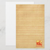 Chinees Nieuwjaar van de Snake Red Lined Briefpapier (Voorkant / Achterkant)