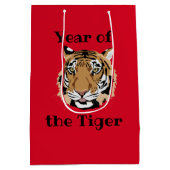 Chinees nieuwjaar van de Tiger Design Gift Bag Medium Cadeauzakje (Achterkant)