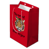 Chinees nieuwjaar van de Tiger Design Gift Bag Medium Cadeauzakje (Achterkant Gekanteld)