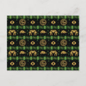 Chinees Nieuwjaar van de Tiger Green Pattern Briefkaart (Voorkant)