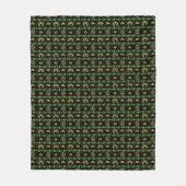Chinees Nieuwjaar van de Tiger Green Pattern Fleece Deken (Voorkant)