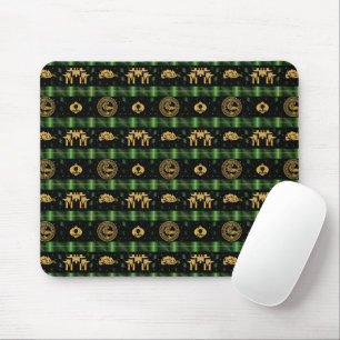 Chinees Nieuwjaar van de Tiger Green Pattern Muismat