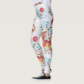 Chinees nieuwjaar van de Tiger Papercut Bold Leggings (Links)