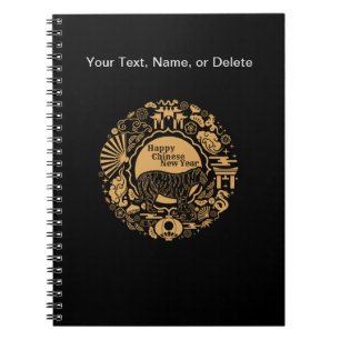 Chinees nieuwjaar van de tijger notitieboek