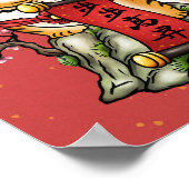 Chinees nieuwjaar van de tijger poster (Hoek)