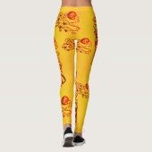 Chinees nieuwjaar van de Tijgerrode Folie Geel Leggings (Achterkant)