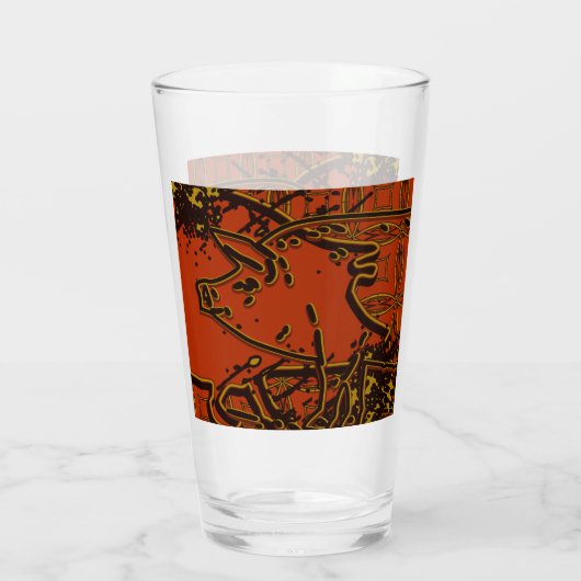 Chinees nieuwjaar van de Varkens 2019 - Rood en go Glas (Achterkant)