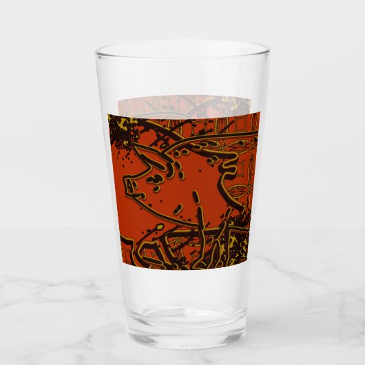 Chinees nieuwjaar van de Varkens 2019 - Rood en go Glas (Voorkant)