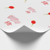 Chinees nieuwjaar van de varkens cadeaupapier (Hoek)