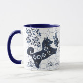 Chinees nieuwjaar van Dog Blue Zodiac Artistic Shi Mok (Links)