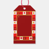 Chinees nieuwjaar van goede fortuinen cadeaulabel (Voorkant)