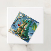 Chinees Nieuwjaar van het Drakenpaar Bedankjes Labels (In situ)