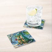 Chinees Nieuwjaar van het Drakenpaar Kartonnen Onderzetters (Insitu)