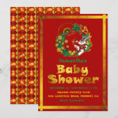 Chinees nieuwjaar van het konijn kaart (Voorkant / Achterkant)