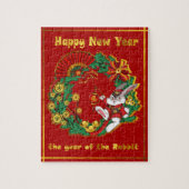 Chinees nieuwjaar van het konijn legpuzzel (Verticaal)