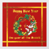 Chinees nieuwjaar van het konijn raamsticker (Vel)