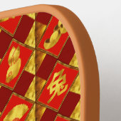 Chinees nieuwjaar van het konijnenpatroon pickleball paddle (Links Detail)