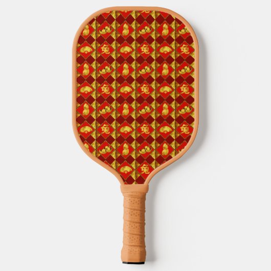 Chinees nieuwjaar van het konijnenpatroon pickleball paddle (Achterkant)
