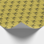 Chinees nieuwjaar van het konijnensymbool cadeaupapier (Hoek)