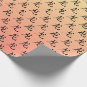 Chinees nieuwjaar van het konijnensymbool Ombre Cadeaupapier (Hoek)