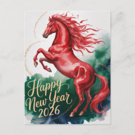 Chinees Nieuwjaar van het Paard 2026 Feestdagenkaart