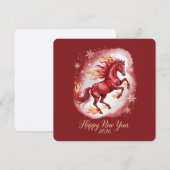 Chinees Nieuwjaar van het Paard 2026 Feestdagenkaart (Voorkant / Achterkant)