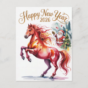 Chinees Nieuwjaar van het Paard 2026 Feestdagenkaart