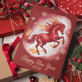Chinees Nieuwjaar van het Paard 2026 Feestdagenkaart