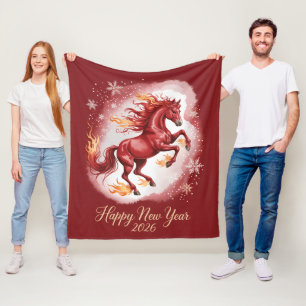 Chinees Nieuwjaar van het Paard 2026 Fleece Deken