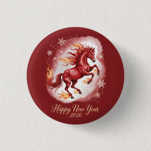 Chinees Nieuwjaar van het Paard 2026 Ronde Button 3,2 Cm