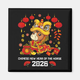 Chinees Nieuwjaar van het Paard 2026 Schattige Lee Magneet