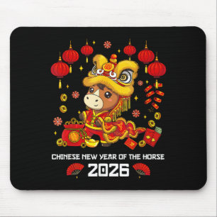Chinees Nieuwjaar van het Paard 2026 Schattige Lee Muismat