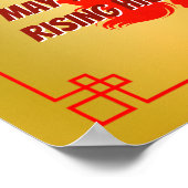 Chinees Nieuwjaar van het Paard Succes in Goud Poster (Hoek)