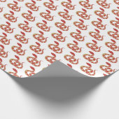 Chinees Nieuwjaar van het Slangensymbool Cadeaupapier (Hoek)