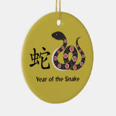 Chinees Nieuwjaar van het Snake Ceramic Ornament (Rechts)