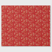 Chinees Nieuwjaar van het Vuur Paard 2026 Cadeaupapier (Vlak)