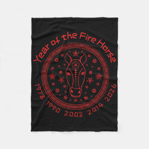 Chinees Nieuwjaar van het Vuurpaard 2026 Fleece Deken