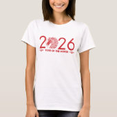 Chinees Nieuwjaar van het Vuurpaard 2026 T-shirt (Voorkant)