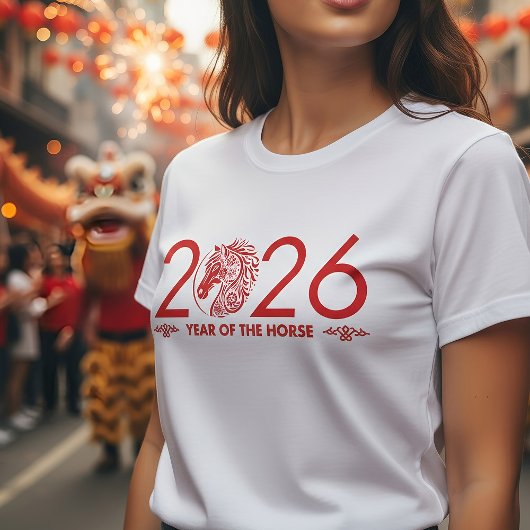 Chinees Nieuwjaar van het Vuurpaard 2026 T-shirt