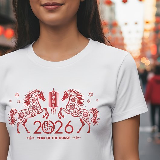 Chinees Nieuwjaar van het Vuurpaard 2026 T-shirt