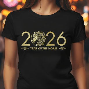 Chinees Nieuwjaar van het Vuurpaard 2026 T-shirt
