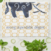 Chinees Nieuwjaar van Ox Zodiac Animal Minimal Theedoek (Gevouwen)