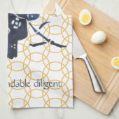 Chinees Nieuwjaar van Ox Zodiac Animal Minimal Theedoek (Quarter Fold)