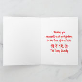 Chinees Nieuwjaar van Snake Party Red Gold Kaart (Binnen)