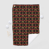 Chinees Nieuwjaar van Tiger Red Check Pattern Golfhanddoek (Insitu)