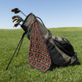Chinees Nieuwjaar van Tiger Red Check Pattern Golfhanddoek (Groen)